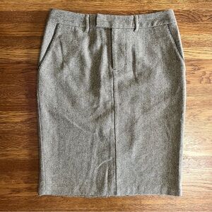 vintage Eddie Bauer pencil skirt 4 wool silk herringbone preppy academia